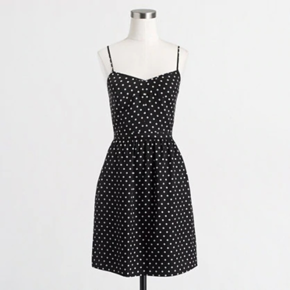 J. Crew Dresses & Skirts - NWT J.Crew, Black and White  Pok-A-Dot Dress Sz 00